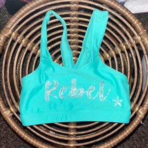 Rebel Kids Turquoise Sports Bra